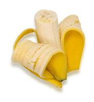 racimo de plátanos aislado sobre fondo blanco foto