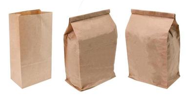 Brown paper bags to protect the environment photo