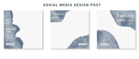 social media template post for promotion. template post for ads vector