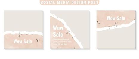sale social media post collection vector