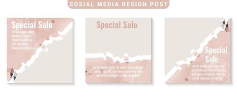 fashion sale social media post collection vector