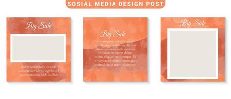 social media post frame collection vector