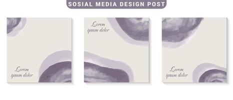 collection of social media post template design vector