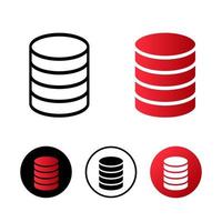 Abstract Database Icon Illustration vector