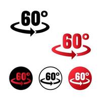 60 Degree Rotate Icon Illustration vector