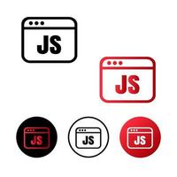 Javascript Code Icon Illustration vector