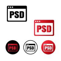 Website PSD File Icon Illustration vector