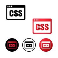 Abstract CSS Icon Illustration vector