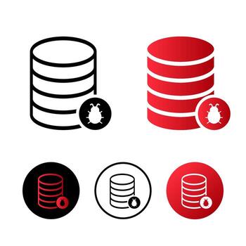 Database Bug Icon Illustration vector