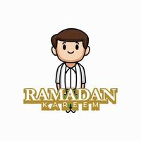 diseño de la mascota de ramadan kareem vector