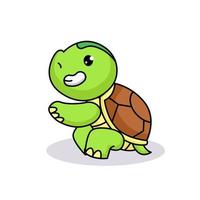 cute turtle mascot vector