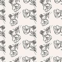 floral flower pattern background vector