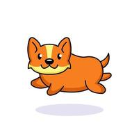 lindo perro corgi vector