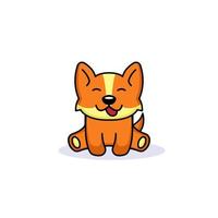 Cute corgi dog vector