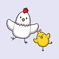 cute chicks chicken vector