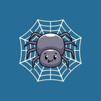 cute spider mascot vector