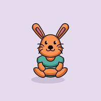 cute bunny easter vector