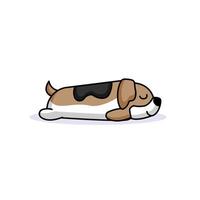 cute sleeping dog vector