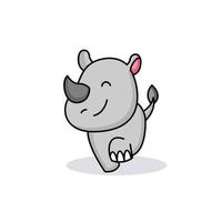 cute little hippo vector