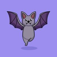 cute bats mascot vector