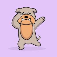 cute pug mascot vector