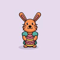 cute bunny easter vector