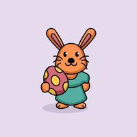 cute bunny easter vector