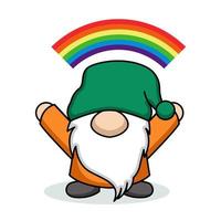 Gnome st.patrick day vector