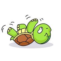 cute turtle mascot vector