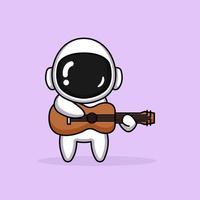 cute astronaut kid vector