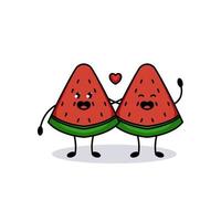 couple fruit valentine vector