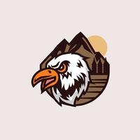 simple eagle logo design vector