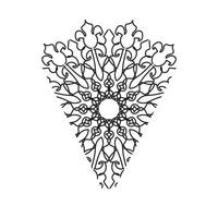 Indian Ornament black white card with mandala vector