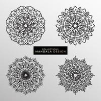 Collections Circular pattern in the form of a mandala for Henna, Mehndi, tattoos, decorations. Decorative decoration in ethnic oriental style. Coloring book page. vector