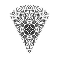 Indian Ornament black white card with mandala vector