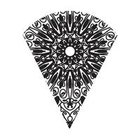 Indian Ornament black white card with mandala vector