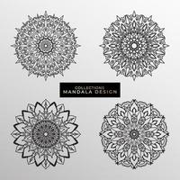 colecciones patrón circular en forma de mandala para henna, mehndi, tatuajes, decoraciones. decoración decorativa en estilo étnico oriental. página de libro para colorear. vector