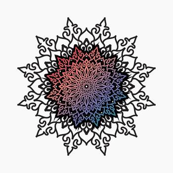 vector círculo abstracto redondo. estilo mandala de lujo.