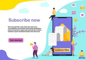 Subscribe now concept vector