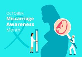 Miscarriage Awareness Month. World Prematurity Day. Spontaneous abortion, noncarrying of pregnancy vector