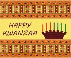 vector de invitación feliz kwanzaa para web, tarjeta, redes sociales. happy kwanza celebrado del 26 de diciembre al 1 de enero