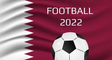 Competencia de fútbol en el vector del año 2022. Fondo degradado rojo abstracto.