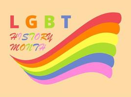 LGBT history month in October, week, day. Lesbians, bisexual flag vector