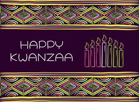 vector de invitación feliz kwanzaa para web, tarjeta, redes sociales. happy kwanza celebrado del 26 de diciembre al 1 de enero