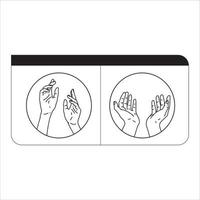 hand design vector asking from below