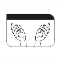 hand design vector asking from below