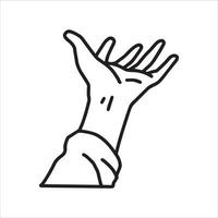 hand design vector asking from below