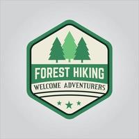 wild life adventure logo in forest and mountains vector