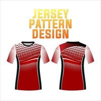 Fabric textile pattern design for sports shirts, soccer jersey printing mockup for soccer clubs. Uniform front and back vector