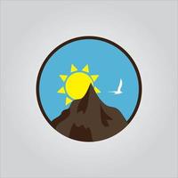 logotipo de expedición de montaña y logotipo de explorador de montaña vector